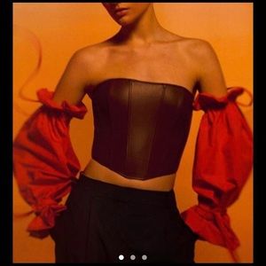 Brown Zara leather corset